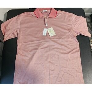 NWT Ancona Polo Shirt XL Made In Italy Red Filodiscozia Egyptian Cotton